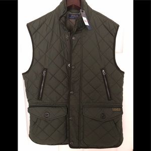 Ralph Lauren Brand new Olive Green quilted vest